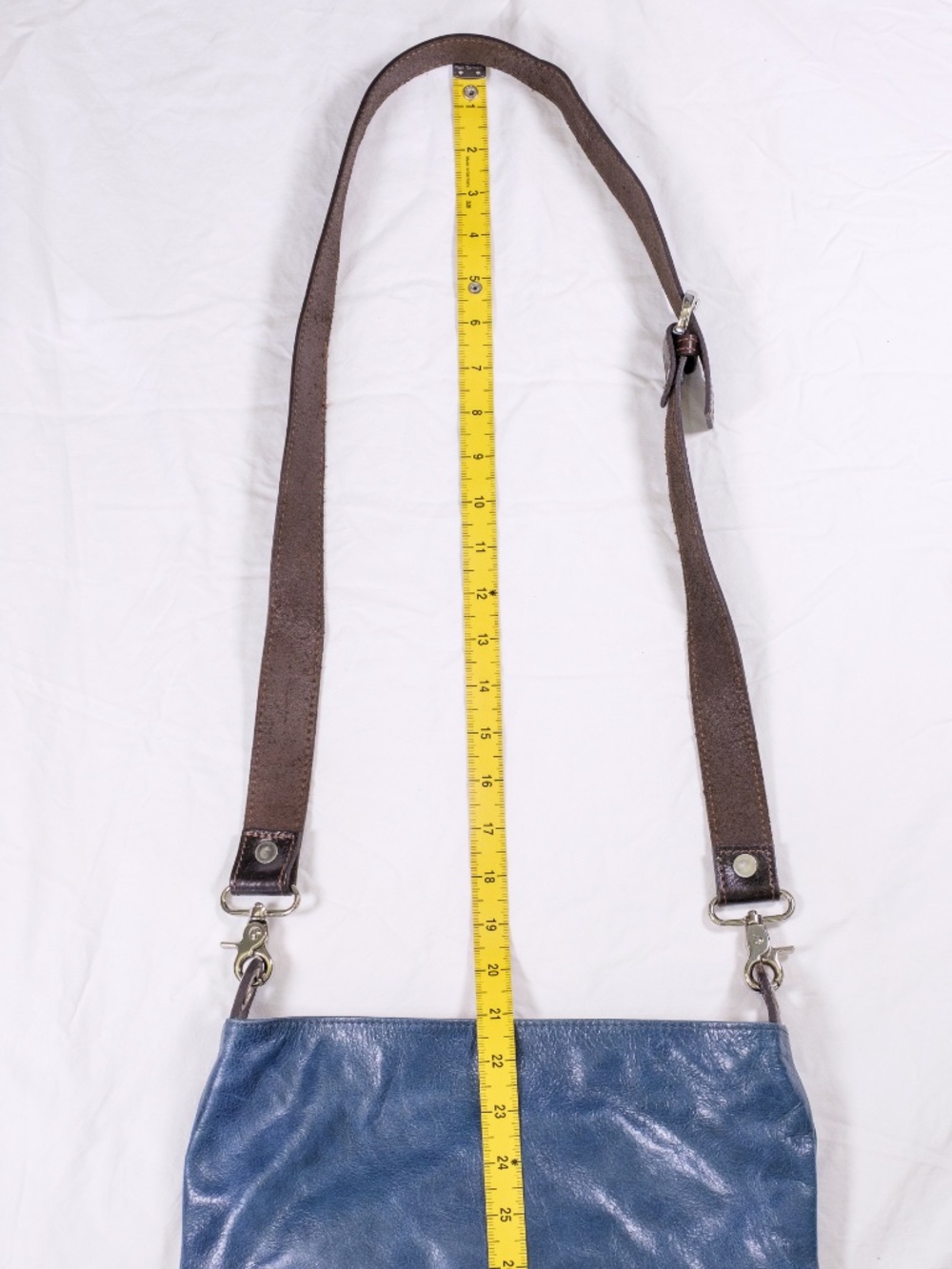 Tano Blue Teal Leather Crossbody Bag - Picture 7 of 12
